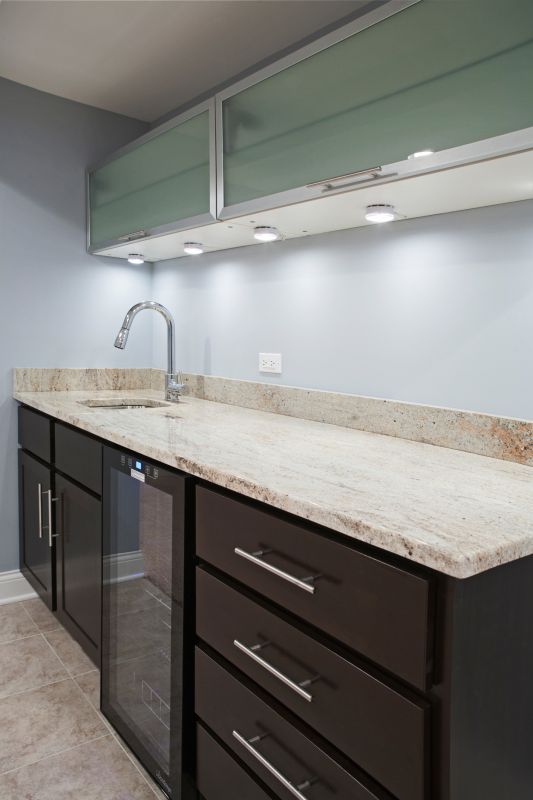 Installed granite countertops