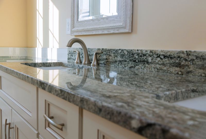 Elegant granite bathroom vanity